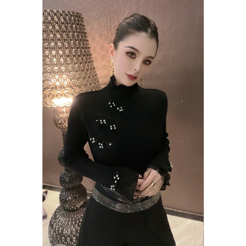 重工盘扣针织打底衫CS27219
