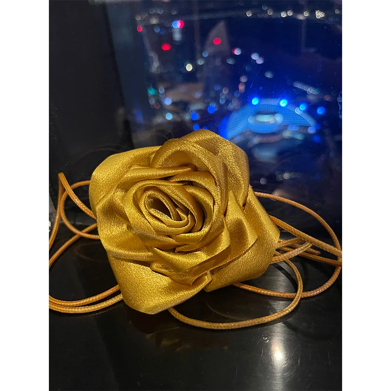 非金属项链 立体玫瑰花朵项链XL26524