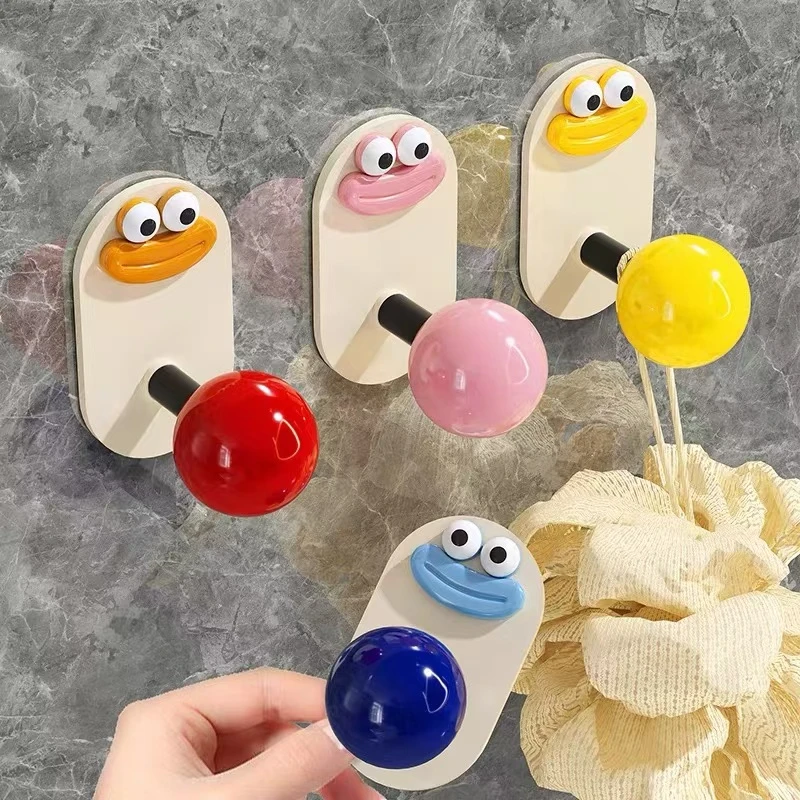 浴室挂钩免打孔强力承重粘胶门后无痕挂衣钩卫生间墙上毛巾粘钩