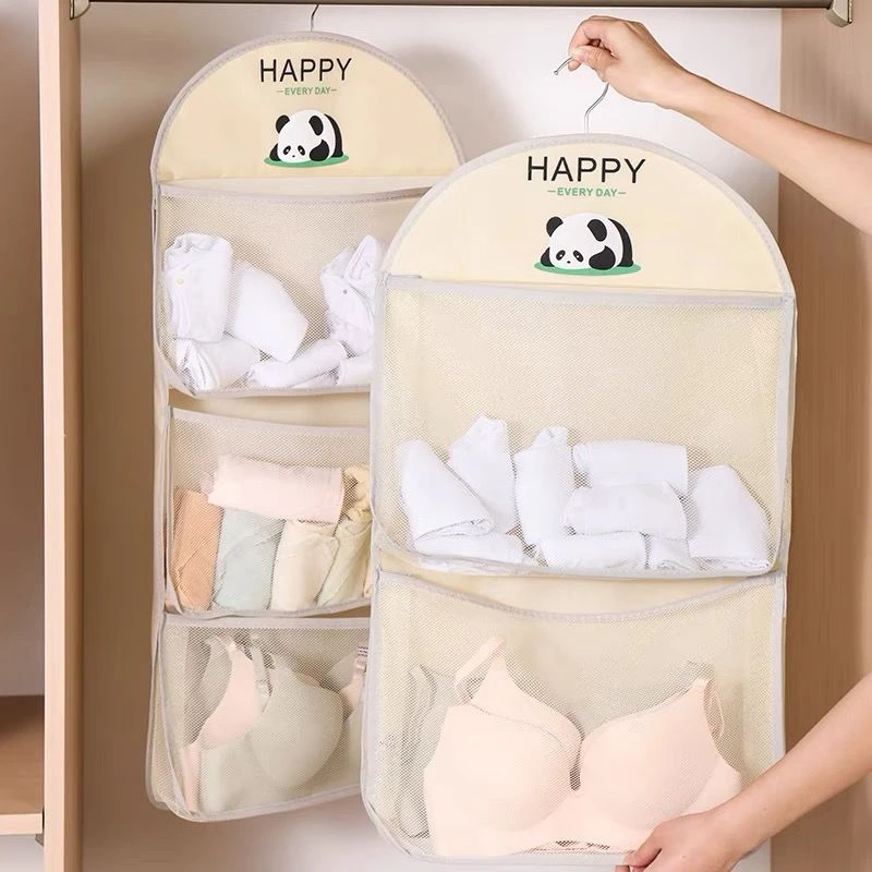 袜子收纳神器宿舍衣柜内衣内裤挂袋悬挂式网兜床头床边整理置物袋