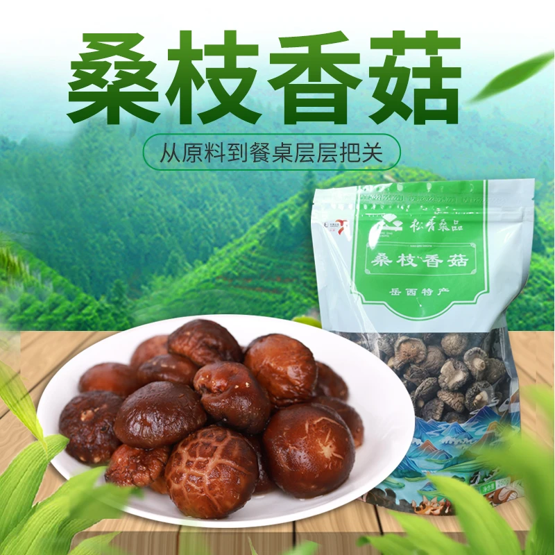 松青桑品干货岳西桑枝香菇250g袋装