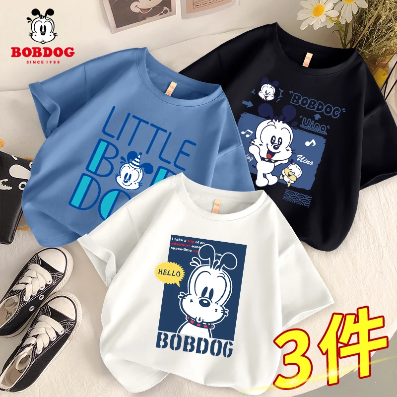 巴布豆卡乐男童短袖2025新款中大童男孩上衣运动儿童夏季上衣ZB