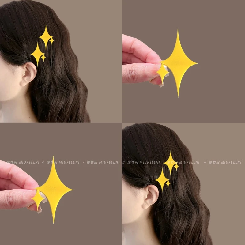 闪耀星星落于发间二次元少女歌剧发夹少女心满满真的好特别呀