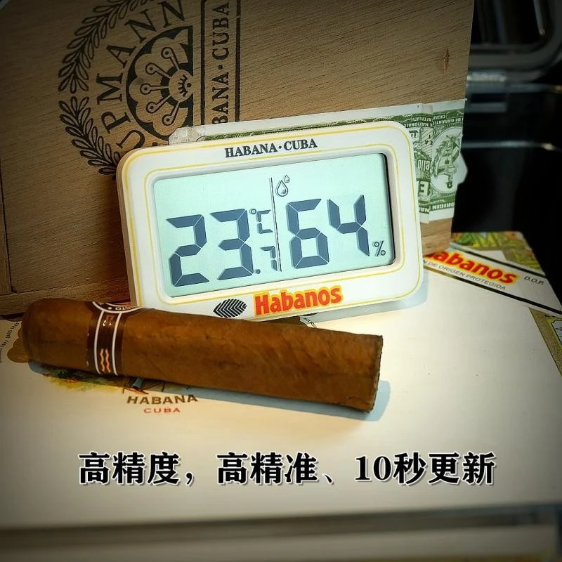 迷你便携雪茄湿度计温度计测湿电子温湿度计雪茄盒专用测量仪
