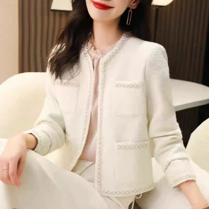 法式小香风毛呢外套女春秋短款小个子2024新款气质高端名媛高级感