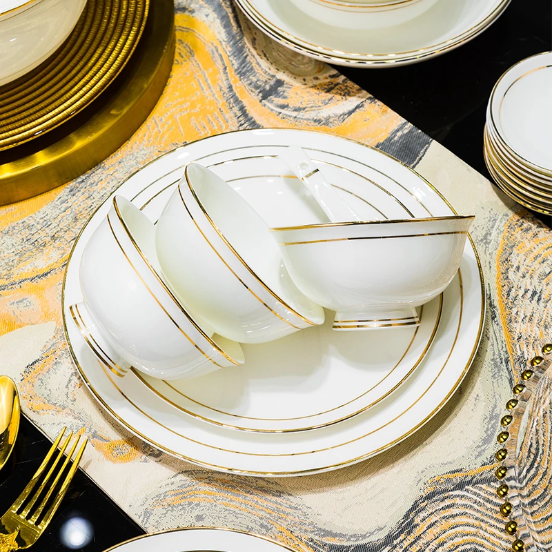 10【4.5寸高脚碗10个】新版金镶玉