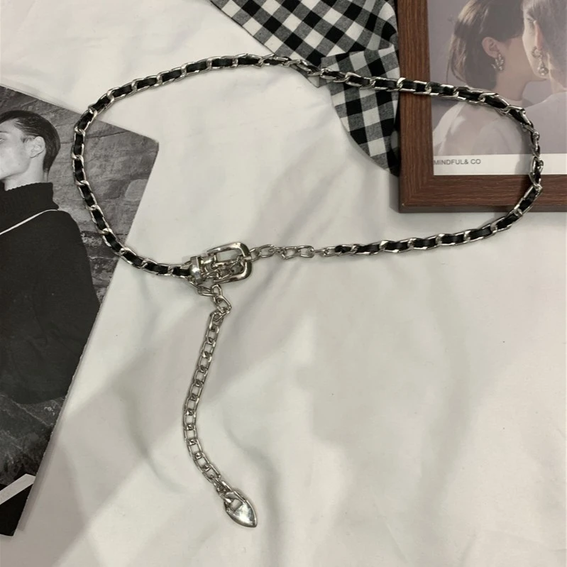 网红链条腰带女外搭潮ins时尚百搭金属皮带装饰配裙子衬衫细腰链