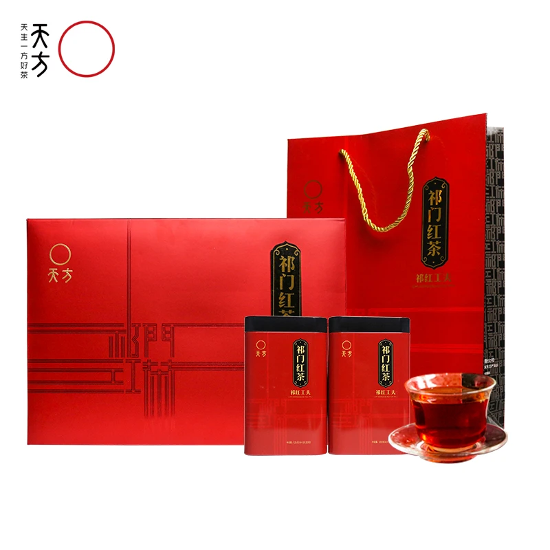 天方天方一级祁红工夫茶浓醇500g礼盒装送礼好茶