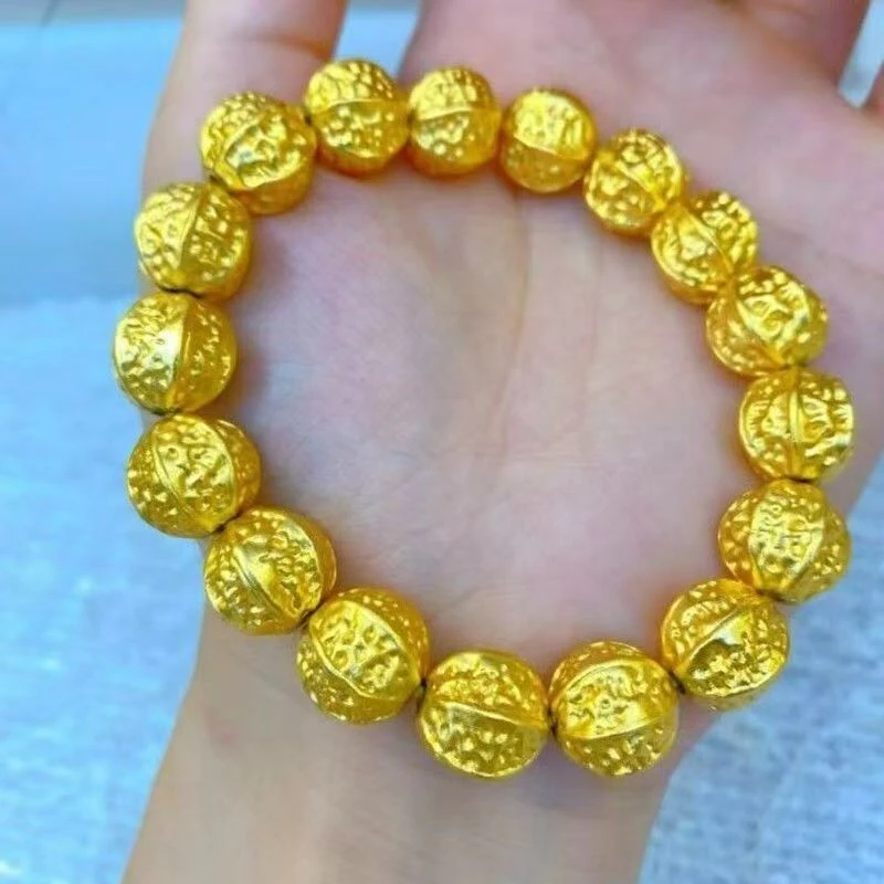 足银手链 核桃手串  经典素款时尚单圈