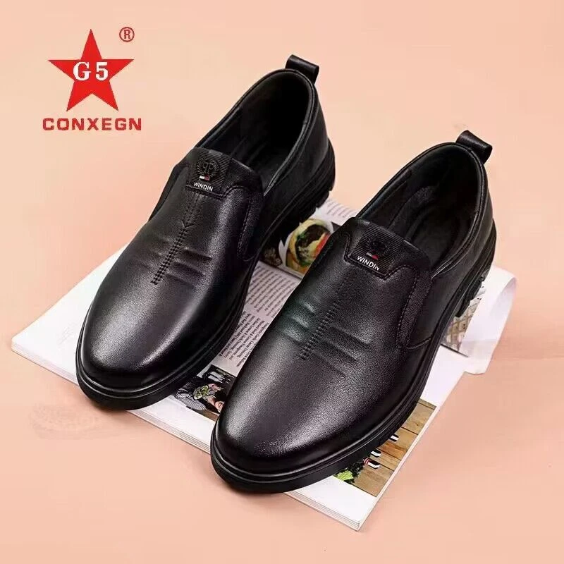 头层牛皮男士商务休闲皮鞋百搭透气软底男鞋防滑休闲鞋舒适5861