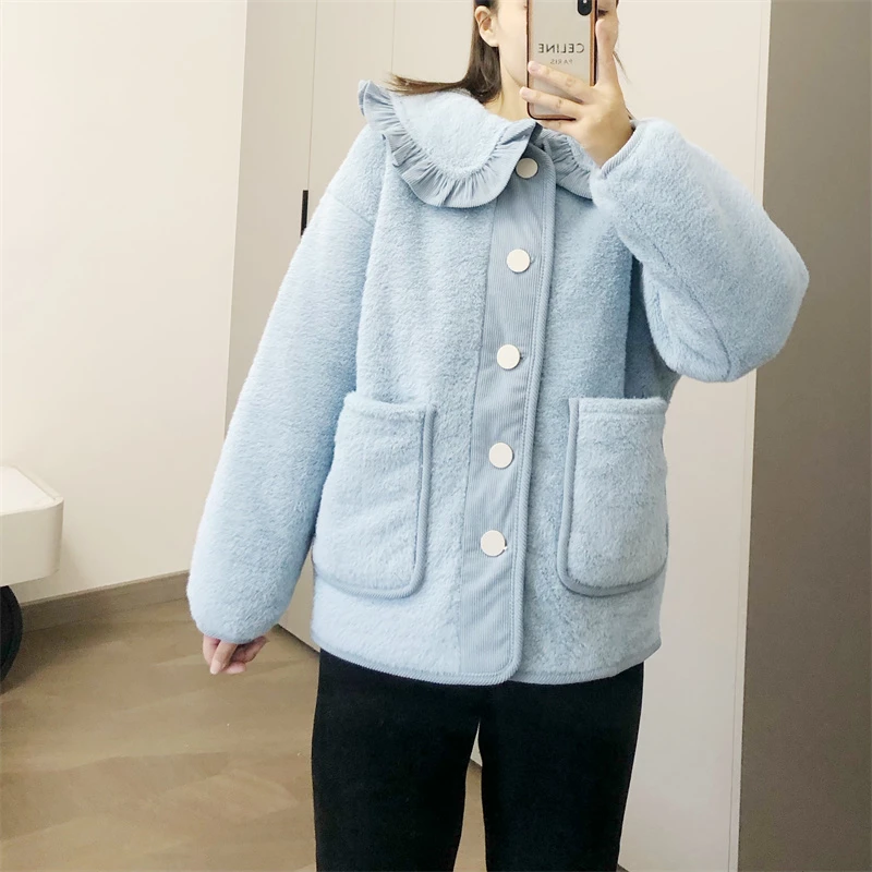 【米幂家】2023年新睡衣女娃娃脸冬加绒加厚三层夹棉厚可外穿家居服