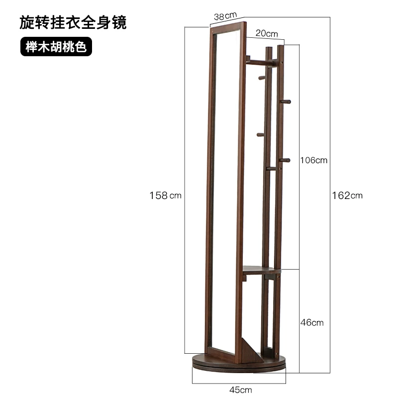 旋转全身镜落地式镜子家用试衣镜穿衣镜女士真实不变形立体衣帽镜