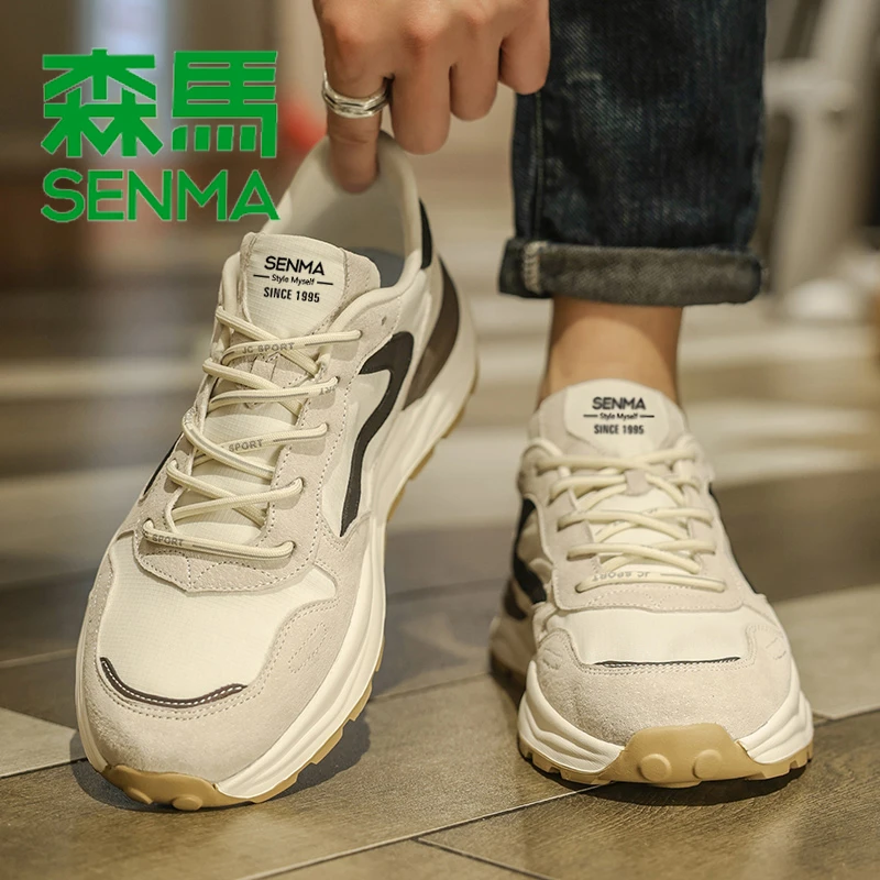 SENMA/森马阿甘鞋男秋季网面透气薄款运动休闲鞋高级感百搭老爹鞋