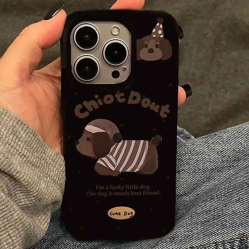 BANCA可爱睡帽腊肠狗适用iPhone16/15promax手机壳苹果14果冻壳13