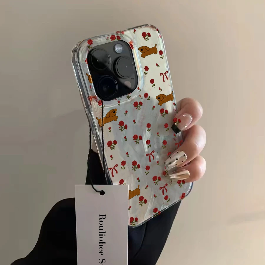 BANCA清新小狗羽纱xr苹果15手机壳iphone13/14promax高级12新款11