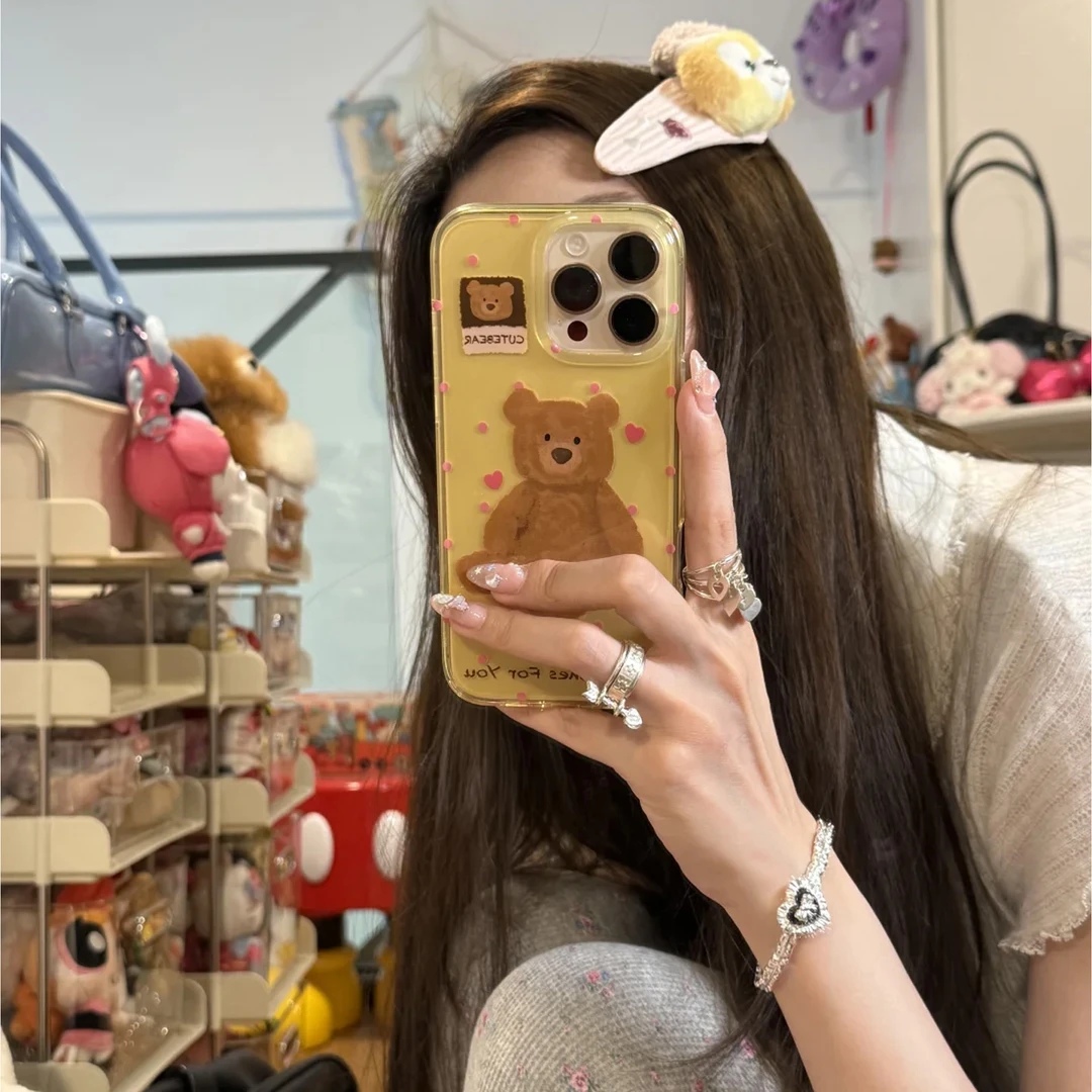 BANCA透黄巴塞罗那熊适用苹果16手机壳iphone15/14promax透明1312