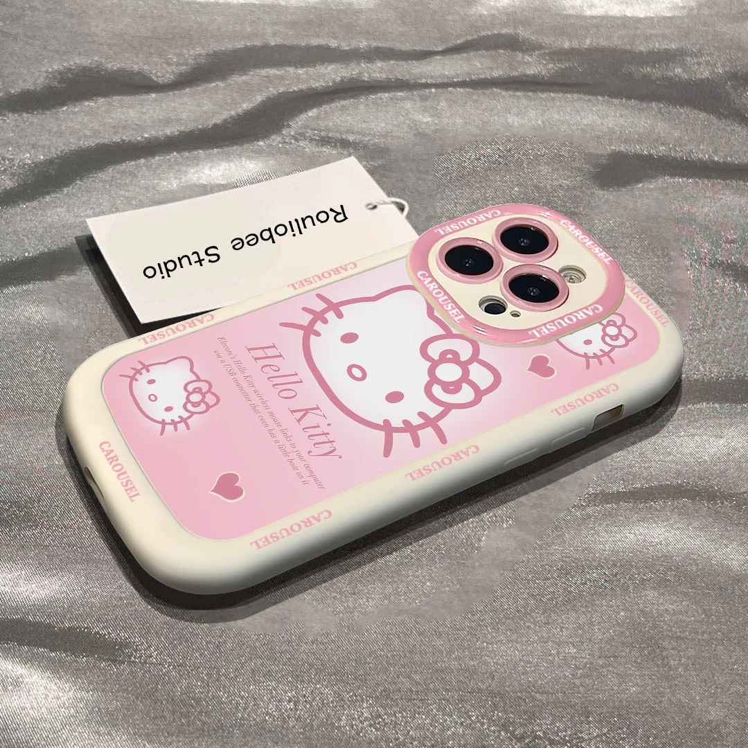 BANCA晕染粉凯蒂猫适用iphone15/13苹果14手机壳华为vivo小米oppo