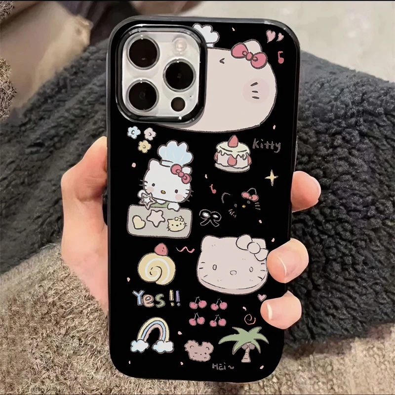 BANCA可爱甜点凯蒂猫苹果15手机壳iphone13/14promax高级12大孔11