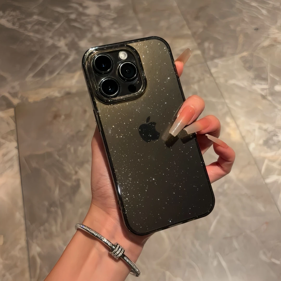 BANCA超气质闪粉细闪适用苹果16promax手机壳iphone15/14/12/13女