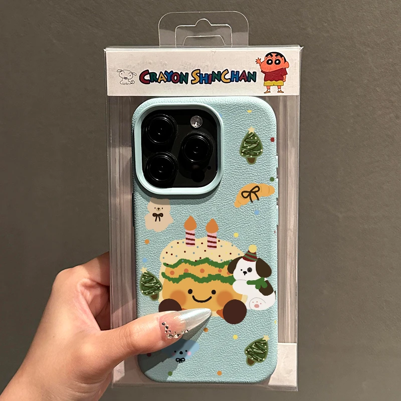 BANCA圣诞jellycat蛋糕适用苹果16手机壳iphone15/14荔枝纹13女12