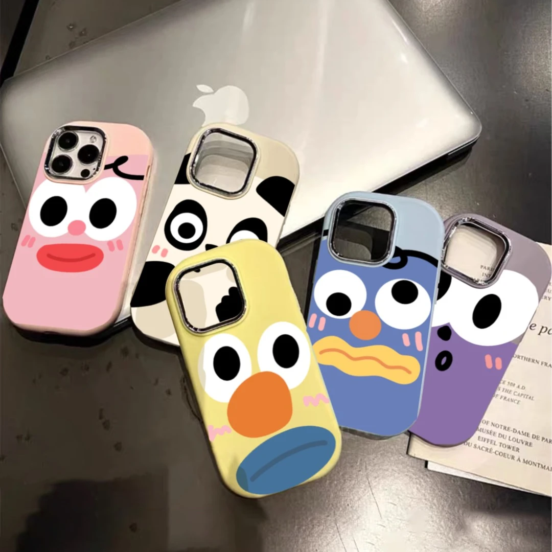 BANCA可爱大眼表情苹果15手机壳iphone13/14promax肤感12/11防摔
