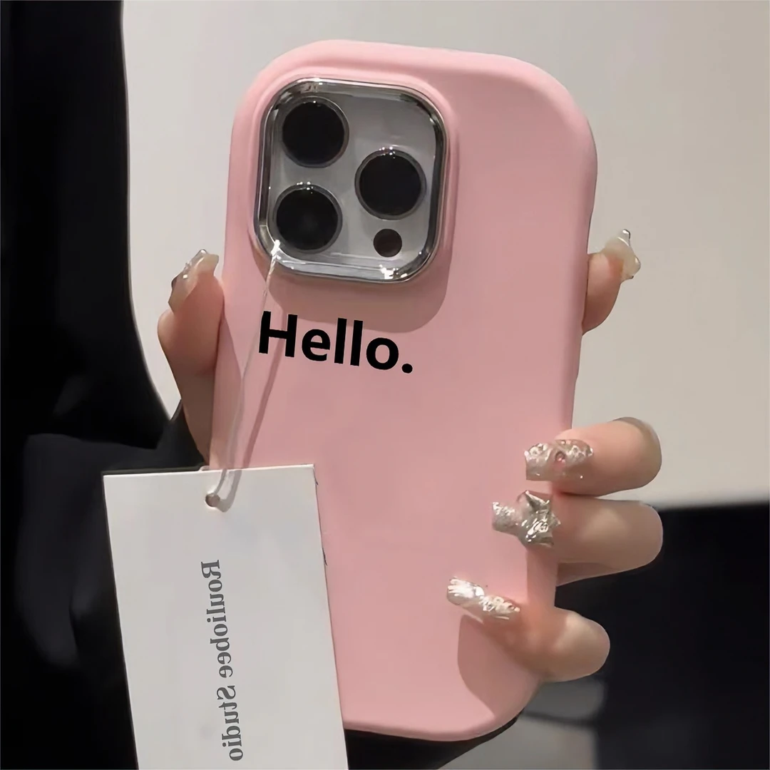 BANCAhello字母肤感壳苹果15手机壳iphone13/14promax防摔12简约x
