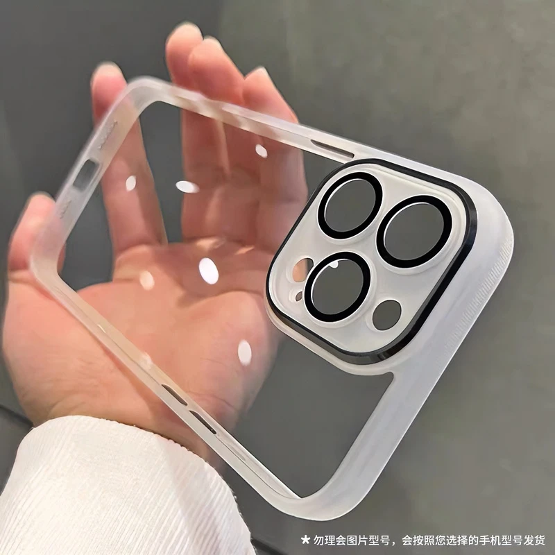 BANCA透明大气镜头膜适用苹果15手机壳iphone14/13promax简约12/1