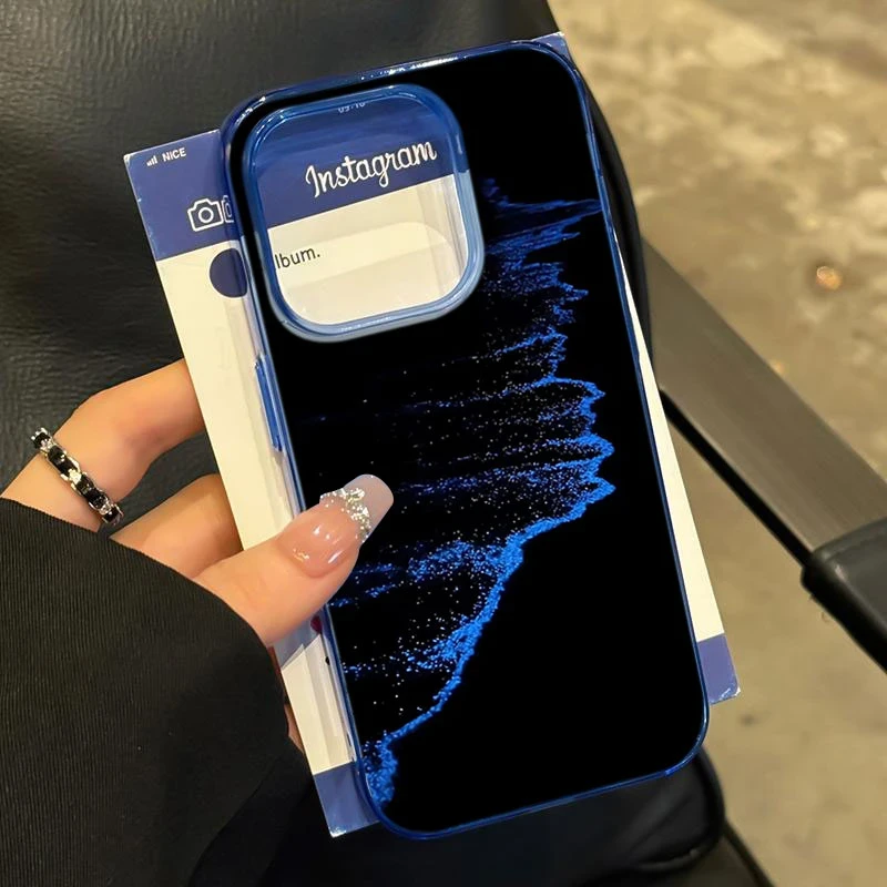 BANCA海浪蓝色适用iPhone16/15promax透蓝手机壳苹果13/12软胶11
