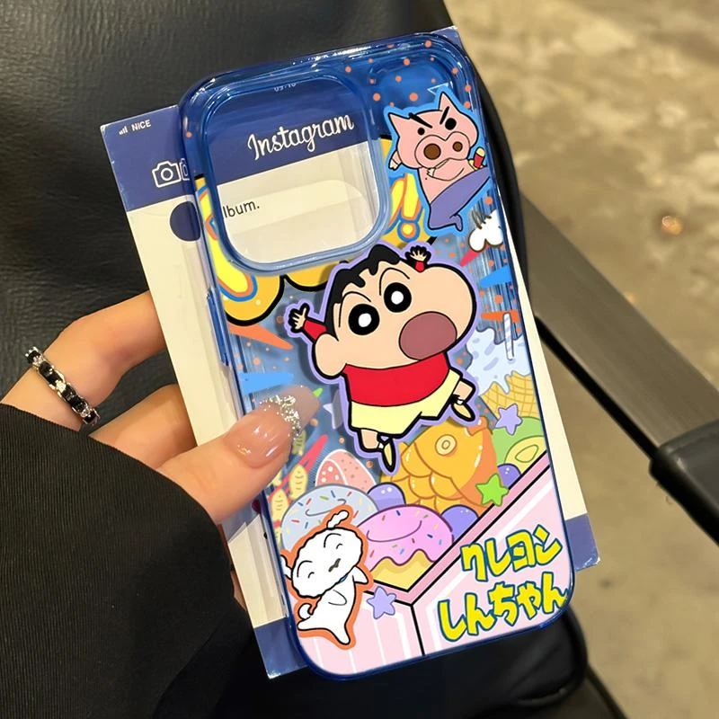 BANCA开心跳跃小新适用iPhone16/15promax透蓝14手机软壳12苹果13