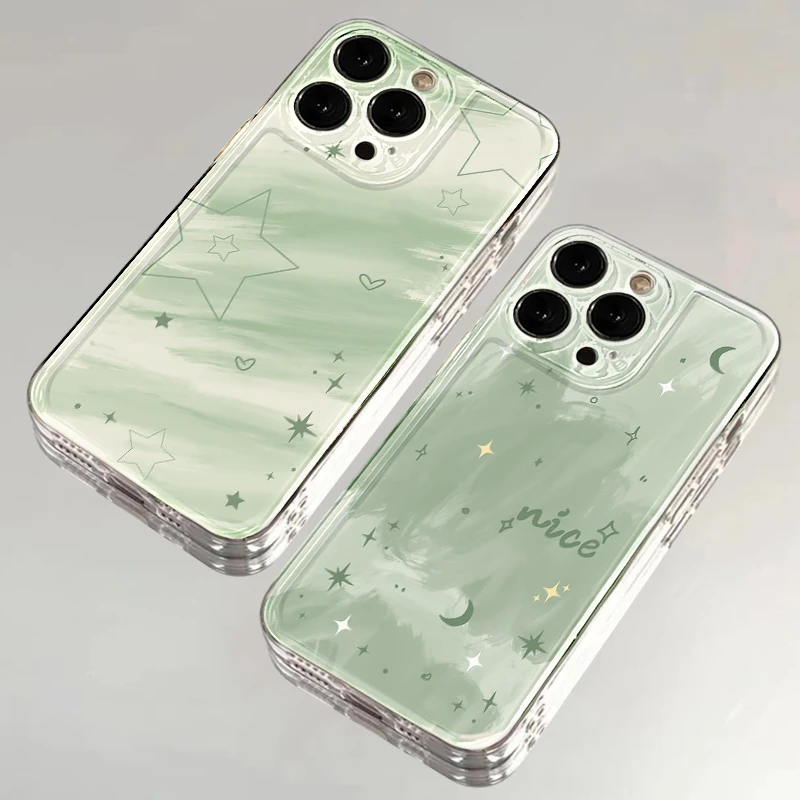 BANCAins绿色涂鸦适用iphone15苹果14手机壳华为vivo小米oppo套