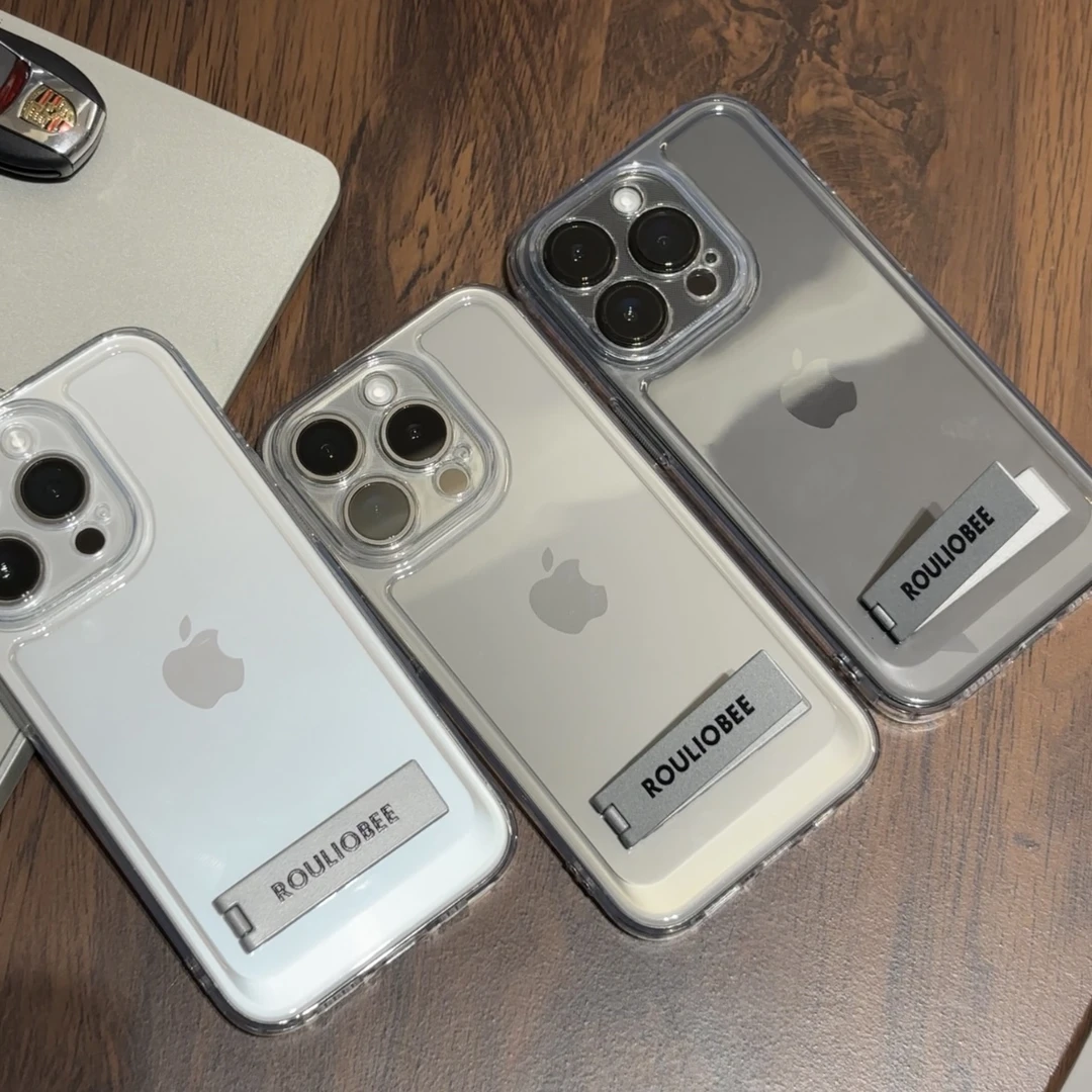 BANCA男款金属支架iphone15/13苹果14手机壳华为vivo小米oppo透明