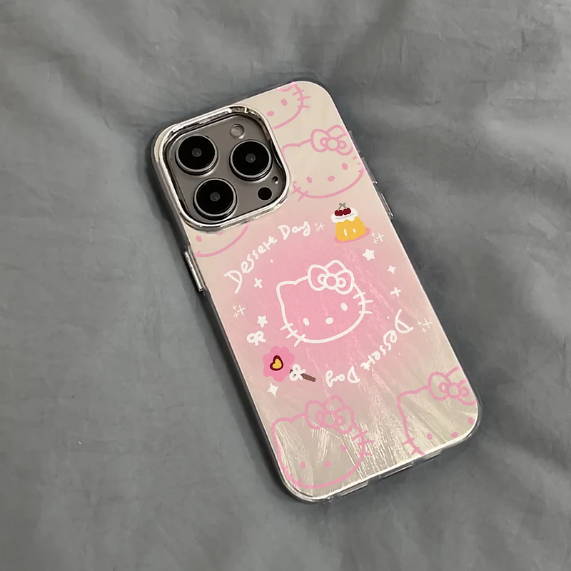 BANCA粉晕染KT猫羽纱苹果15手机壳iPhone14Promax13高级华为小米