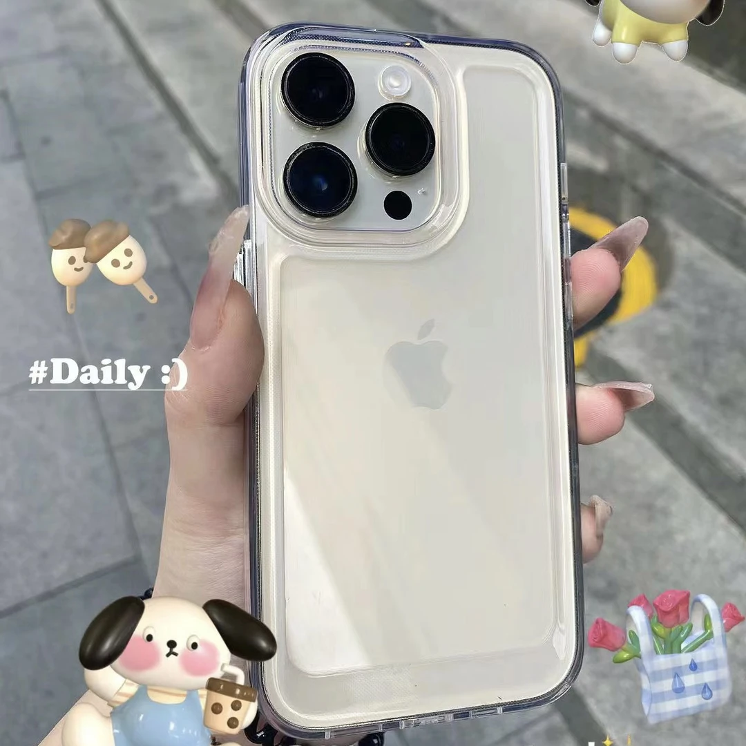 BANCA简约高级感透明软壳苹果15小米oppo华为iPhone14手机壳vivo