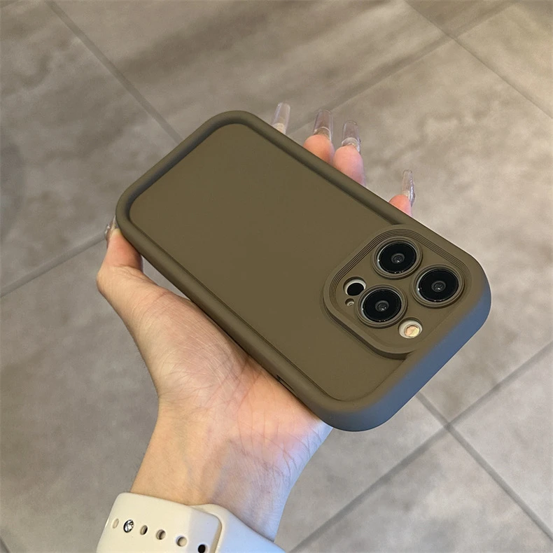 BANCA咖啡棕多巴胺苹果13手机壳iphone14promax防摔12/11高级14pr