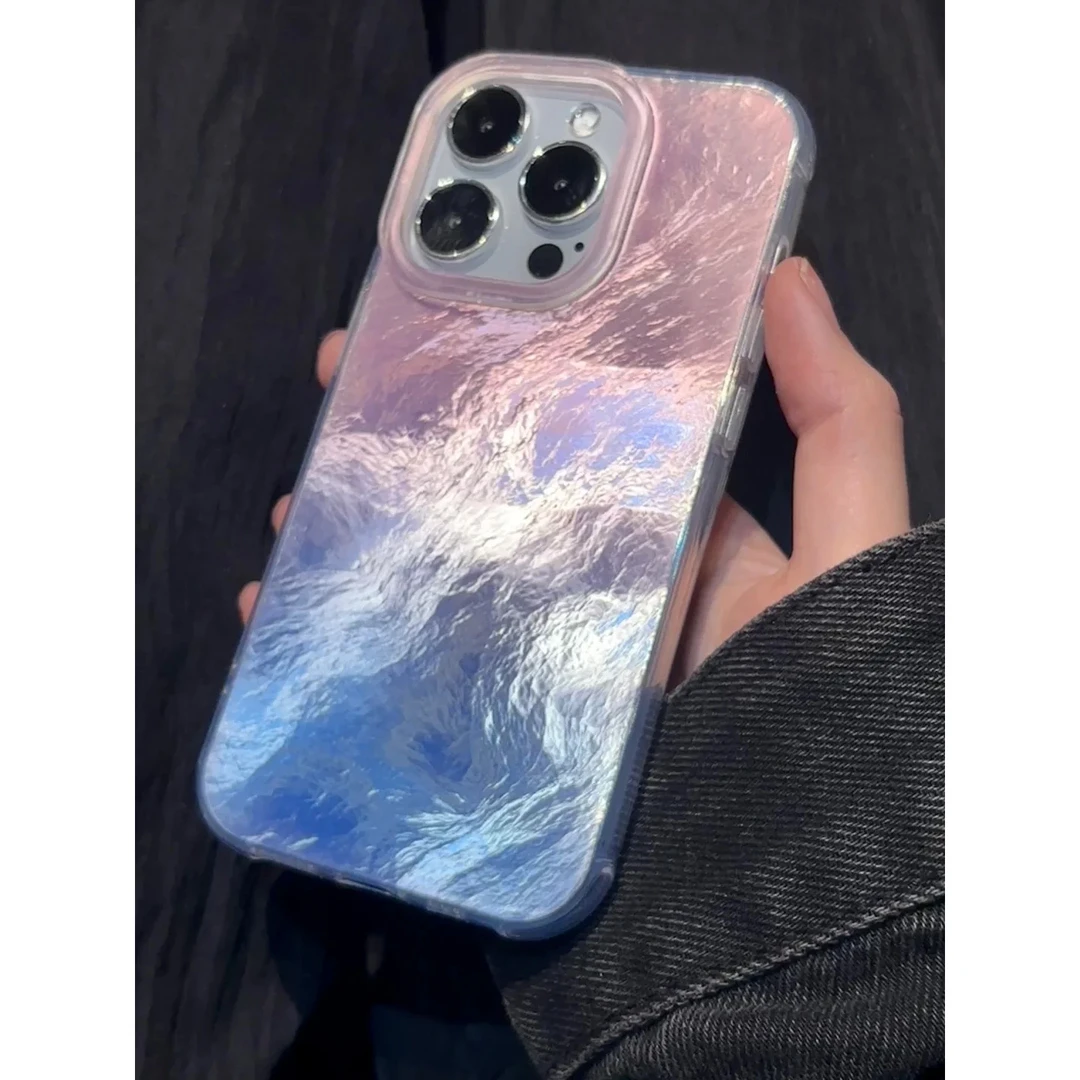 BANCAINS紫晕染渐变适用苹果16/15/14手机壳华为P70vivo小米oppo