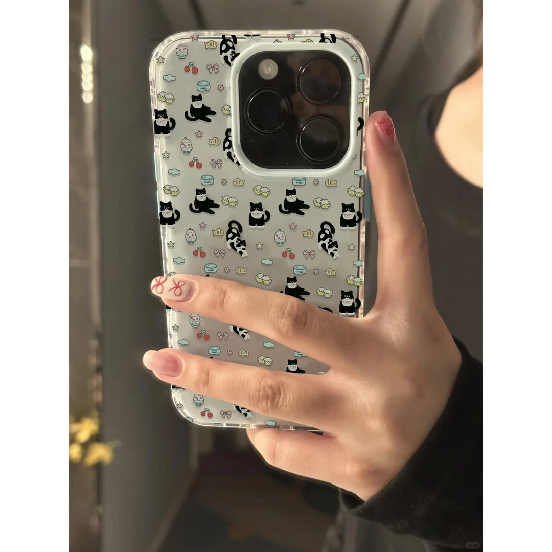 BANCA淡蓝躺平哈基米适用苹果16手机壳iphone15/14新款13双层12软