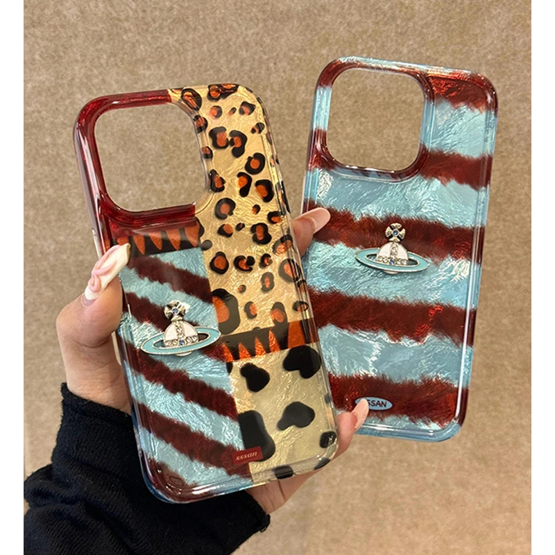BANCA豹纹星球西太后适用苹果15/14promax手机壳iPhone13/12软11