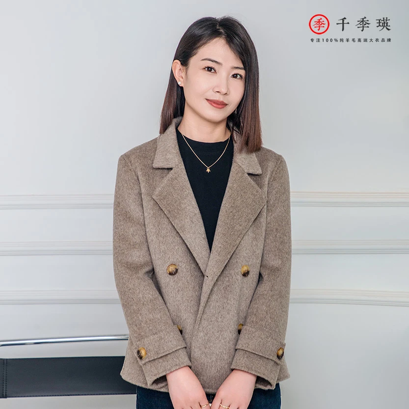 羊毛双面呢大衣气质短款休闲女士百搭通勤经典韩版秋冬小个子