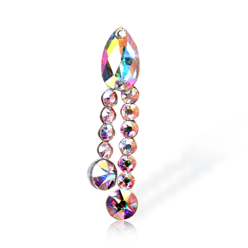 丹宝罗专业舞蹈配饰拉丁舞比赛耳环摩登舞耳钉国标演出水滴钻耳饰