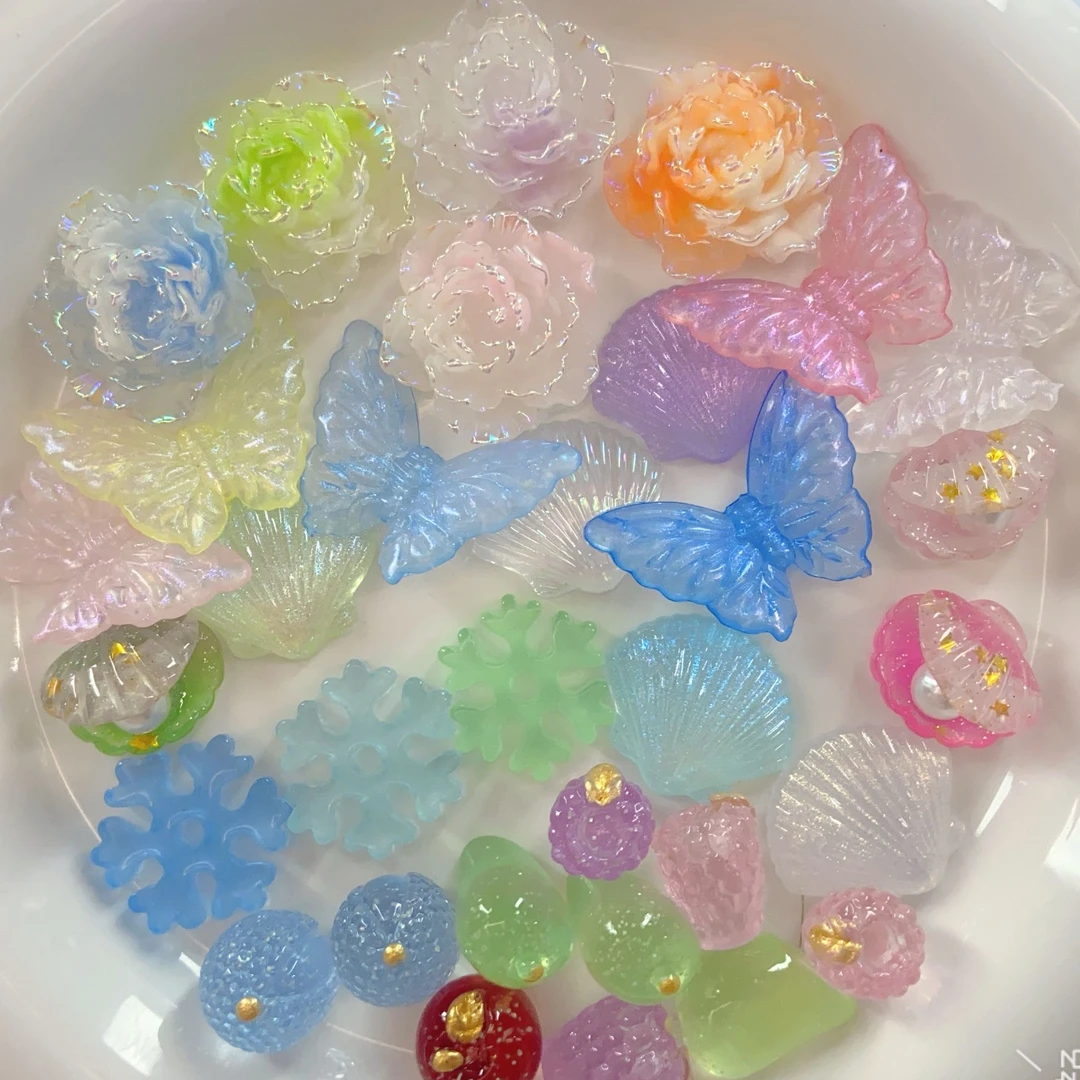 【直播拆】微景观仿真小六混拆（牡丹花/蝴蝶/贝壳/小水果/雪花圣诞）