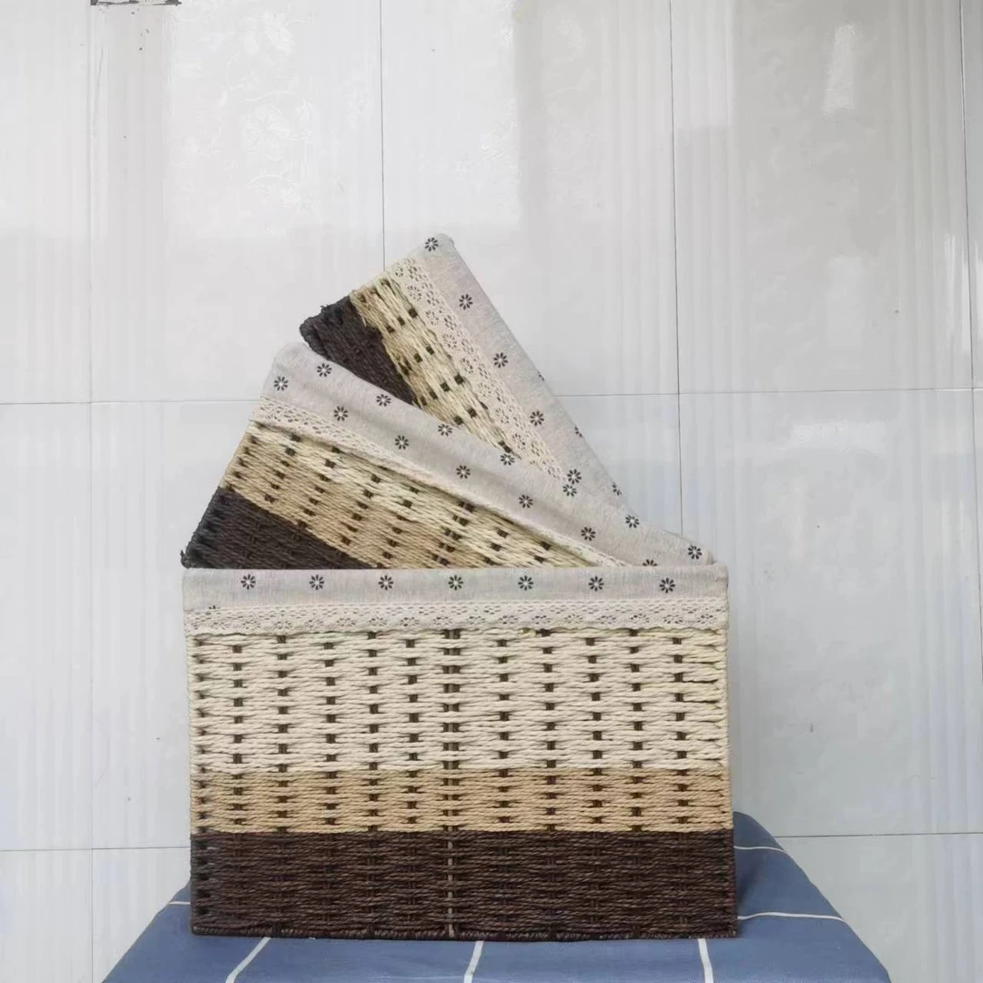 收纳筐家用衣物书籍整理箱客厅零食收纳篮玄关居家收纳筐收纳盒