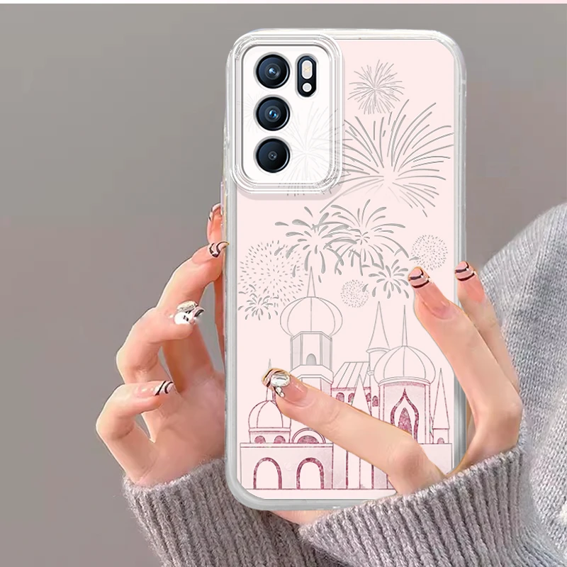 苹果/华为/荣耀/畅享/oppo/vivo爱丽丝城堡创意流沙手机壳防摔