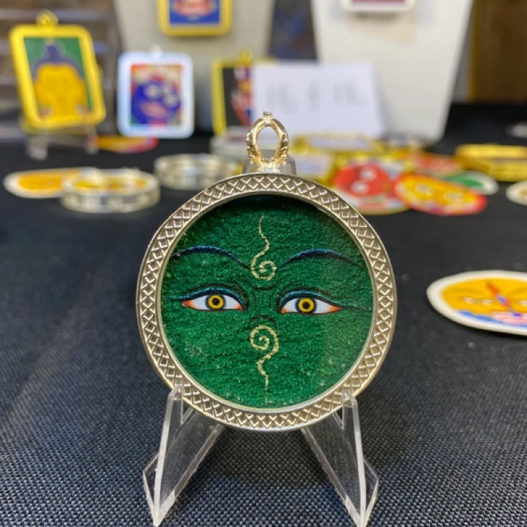 绿度母佛眼 热贡纯手绘唐卡