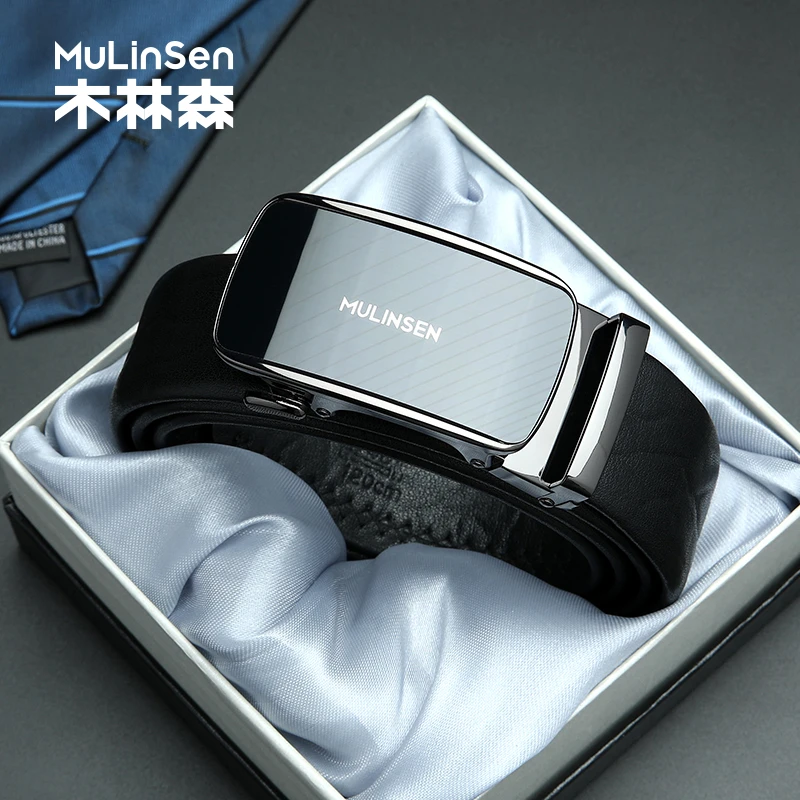 木林森男士皮带男款真皮自动扣腰带牛皮2025潮年轻人牛皮裤带