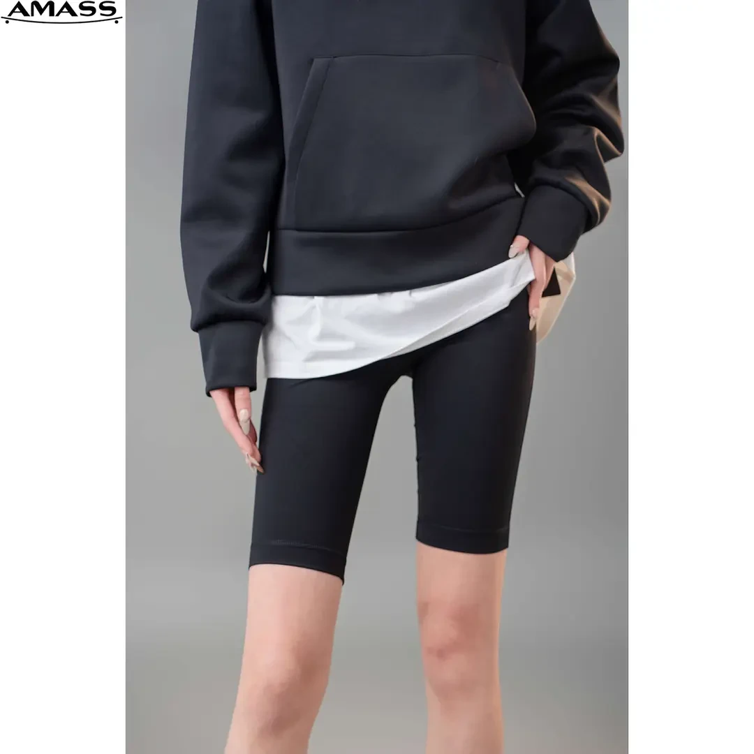 AMASS/阿玛施夏日穿搭运动瑜伽裤弹力贴身柔软五分打底短裤510030