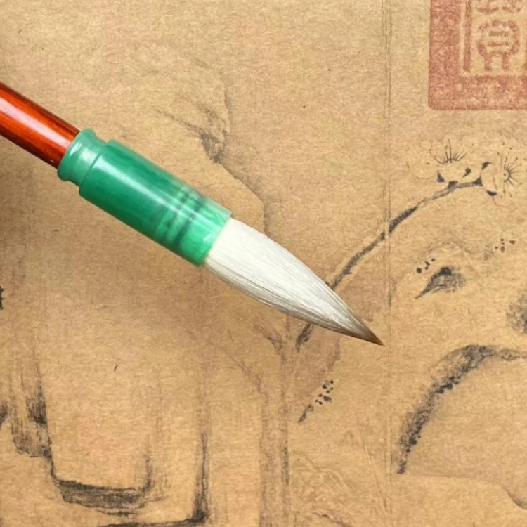 周坊老鹏 改之 狼羊兼毫 口径：1.1cm 出峰：4.0cm 书法毛笔