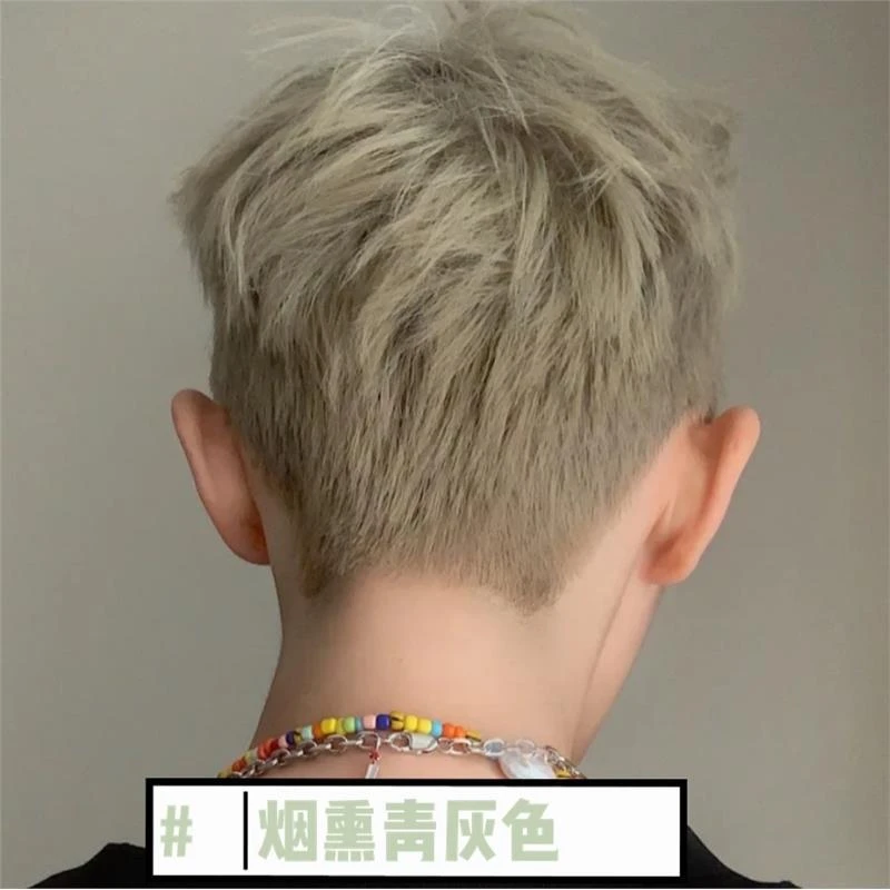 染发膏男士专用纯烟熏青灰白金色亚麻灰棕植物泡泡奶茶灰棕漂发剂