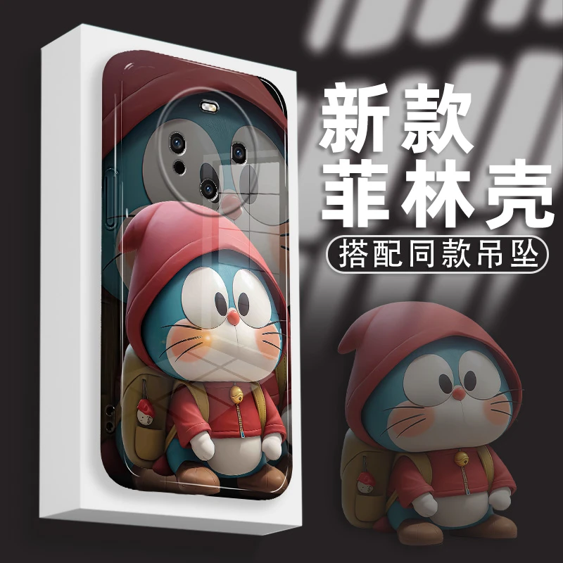适用于华为MATE60手机壳菲林壳蓝胖子叮当猫防摔镜头全包保护套
