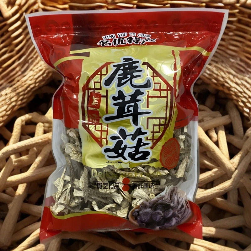 蘑菇家优质无碎干菌菇鹿茸菇红菇脆鲜嫩干货净重包邮特产