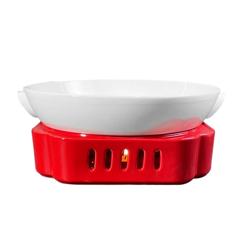 加热酒店烧烤干锅炉套装陶瓷盘子网红创意商用家用餐具圆形